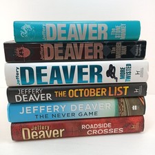 6x Jeffrey Deaver  The Never Game Thriller Suspense Mystery Novels Book Bundle