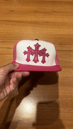 Chrome hearts pink crosses cap - hearts,
