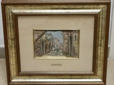 Quadro in Argento, Roma Sparita, dipinto a Mano. Ag 925. Roesler Franz