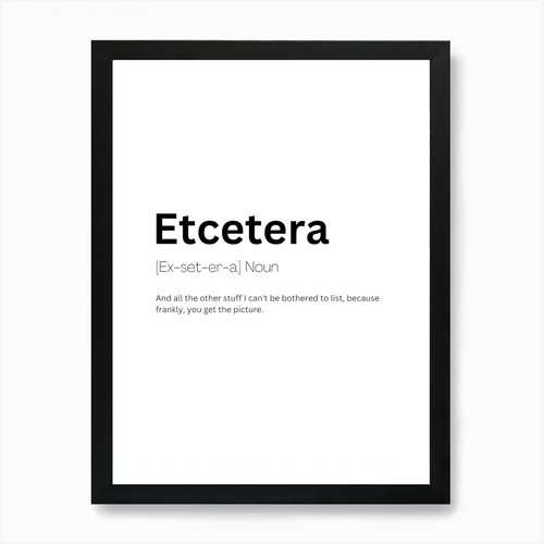 Etcetera definizione - etcetera,