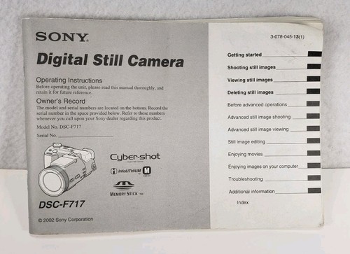 Sony dsc f717 fotocamera - f717,