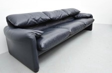 Tan leather maralunga sofa - leather,