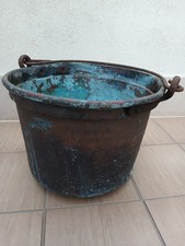 Antica Pentola Paiolo Secchio in Rame Pentolone Vintage 30 x 35 cm