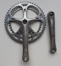 Guarnitura bici corsa  doppia corona, denti 52/42 in alluminio, attacco octalink