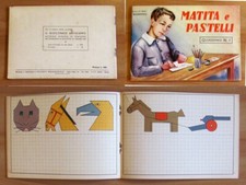 Album per imparare a disegnare MATITA E PASTELLI - Ed. Brandonisio, 1950 - N.1*