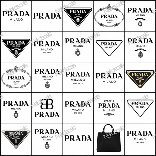 Prada decalcomanie unghie - prada,