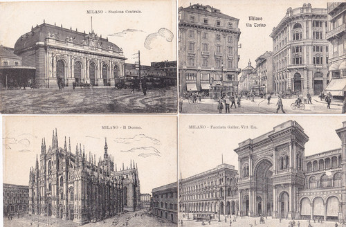 Lotto cartoline milano - cartoline,