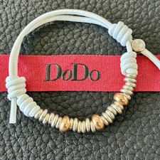 Dodo Pomellato Bracciale Bianco Maxi Rondelle Oro Rondelle Argento Unisex Origin