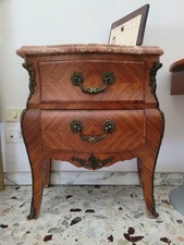 Vintage1970s LouisXV Style Bedroom Set Dresser Nightstands Rouge de FranceMarble