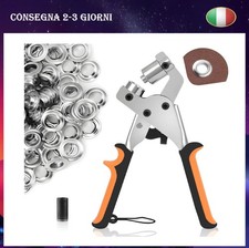 Set Occhiellatrice con 520 Occhielli, Pinza Occhielli per Teloni/Tessuti Ø 10Mm