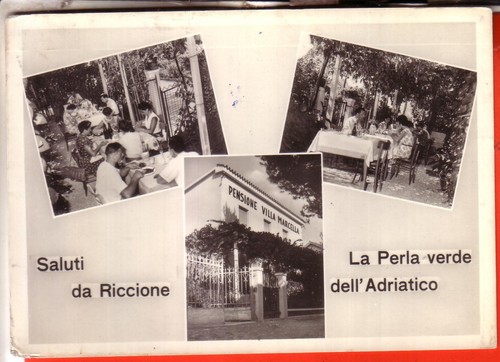 Cartolina riccione b n - cartolina,