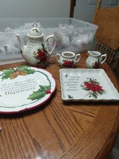 Set da tè e piatto da portata