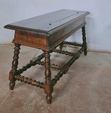 Coppia Sgabelli Legno Panchette Ingresso Tornite Artigianale Rocchetto Panca 