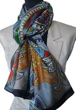 Foulard Grande 100% Pura Seta Stola Sciarpa Coprispalle Pareo Cerimonia Scialle 