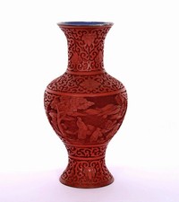 Vintage Cinese Cinabro Laccato