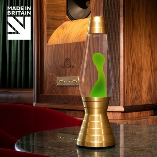 Lampada lava vinile oro