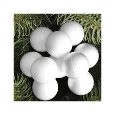 50 PALLINE DI POLISTIROLO CONFEZIONE PALLA NATALIZIA 6CM DECORAZIONI NATALIZIE