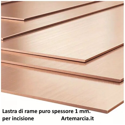 Lastra rame puro 10x15 - di,