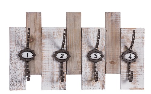 Wood and metal hanger hooks - wood,