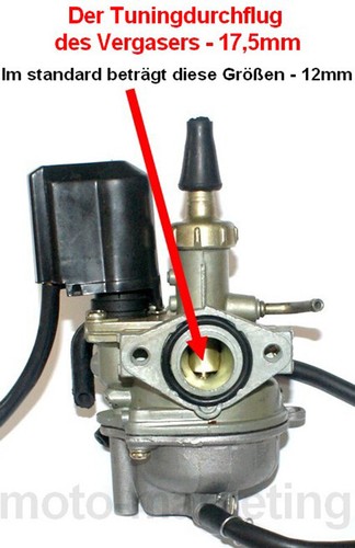 Carburatore sportivo 5mm - sportivo, 17,5mm