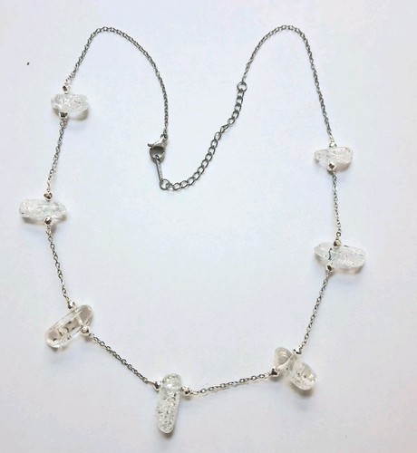 Collana acciaio con pietre - acciaio,