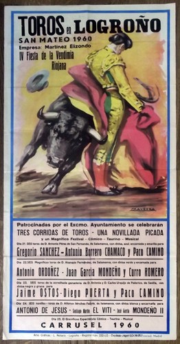 Locandina 1960 corrida toros - locandina,