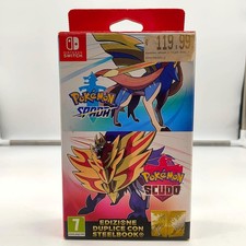 POKEMON SPADA & SCUDO EDIZIONE DUPLICE ITALIANA + STEELBOOK - COMPLETO TESTATO