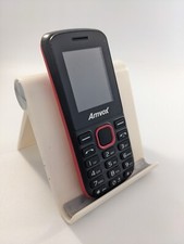 Telefono cellulare Amvox AX2002 nero e rosso sbloccato doppia sim pulsante incompleto