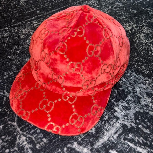 Gucci velvet cap red - gucci, gg