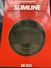 Sparkomatic Slimline Supporto Porta Doppio Cono Stereo Altoparlante Set di 2 Nero Nuovo Scatola