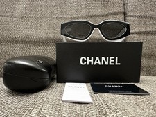 CHANEL OCCHIALI DA SOLE DONNA - Nuovi - CHANEL CH6056 CAT-EYE Nylon Nero Bianco