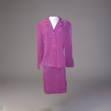 Tuta gonna due pezzi Tiana B viola/rosa taglia 12 quattro bottoni