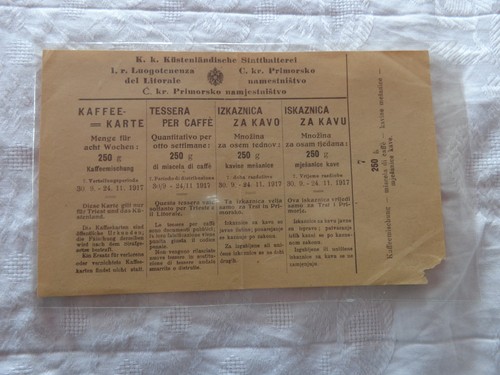 Ww1 1917 tessera annonaria - ww1,