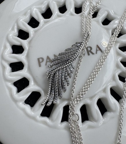 Autentica collana catena - , piume
