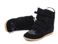 Sneakers alte con zeppa nere