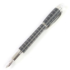 MONTBLANC pennino 14K M pennino Star Walker metallo tappo gomma penna stilografica nero argento