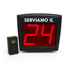 Visore eliminacode Display Numerico a 2 cifre Turno Radiocomando senza fili
