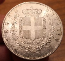 Moneta lire 1871 milano - moneta,