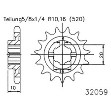Pignone 13 denti per Husqvarna SM 125 S anno 2000-2009 di Esjot