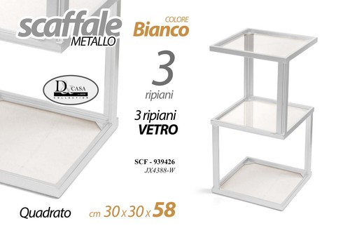 Scaffale metallo bianco - , 3