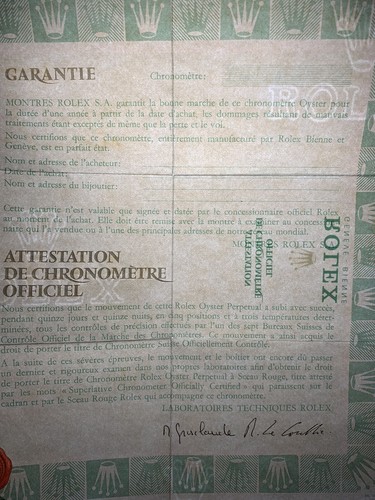 Rolex garanzia warranty - rolex,