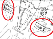 LIGHTECH COPPIA SUPPORTI FRECCE AFTERMARKET RICAMBIO UNIVERSALE PORTATARGA