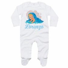 Tutina neonato personalizzata con nome bimbo con asciugamano