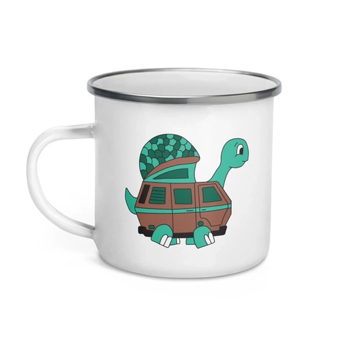 Tazza smaltata tom - tom, turtle