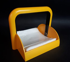 Portatovaglioli Guzzini Papillon Giallo Vintage Anni 80 Design Furio Venuti