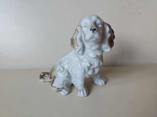 Vintage ceramic spaniel dog - ceramic,