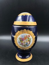 SOPRAMMOBILE PORTAGIOIE SCATOLA CERAMICA FORMA UOVA T LIMOGES FRENCH DESIGN