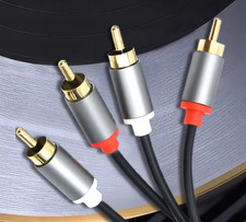 Cavo audio STEREO schermato da RCA a RCA 5 piedi placcato oro $$ ACQUISTA-DI PIÙ-RISPARMIA-DI PIÙ! $$
