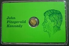 token   JOHN  KENNEDY  Piccola Moneta oro 8 kt     in  sealed  card