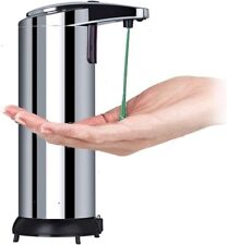 Dispenser Sapone Automatico 250ml Erogatore ACCIAIO Mani Con Sensore  Infrarossi